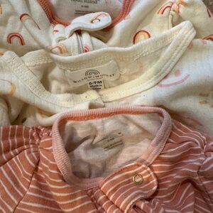 Lot of three - 6-9 months baby girl pjs